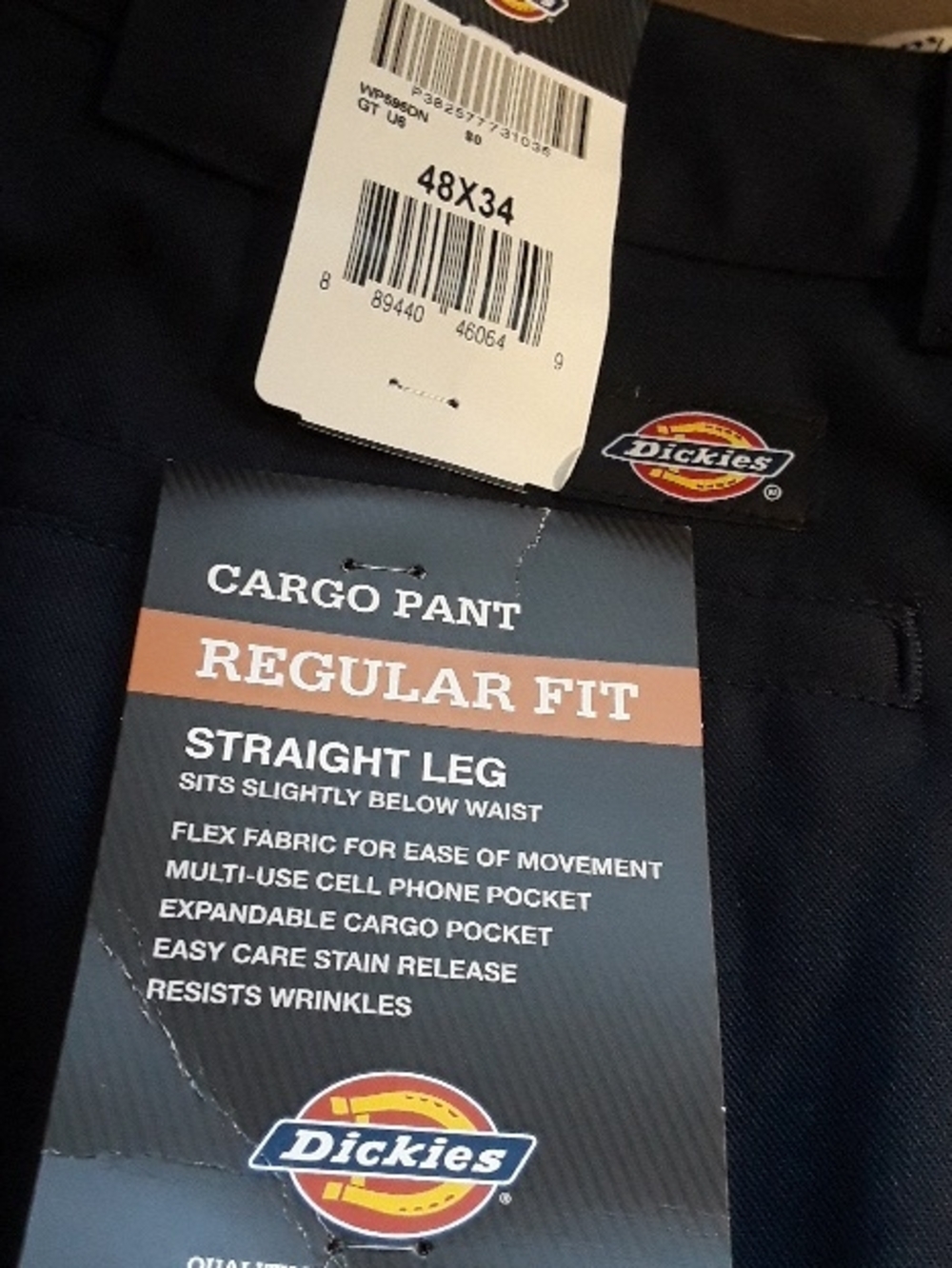 NWT Dickies Flex Regular Fit Straight Leg Cargo Uniform Pants 48 x 34